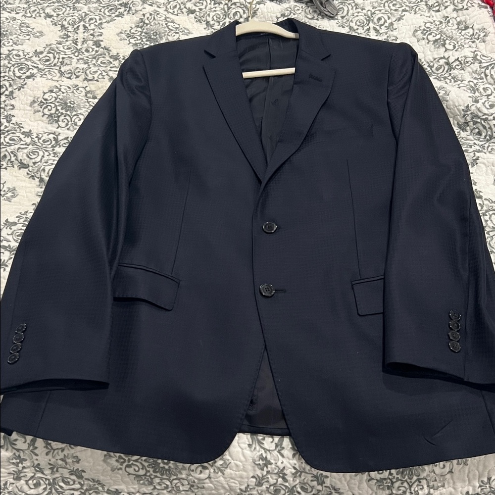 Versace Navy Blazer. Nice condition. It says size 50, but it’s more like a 42R.